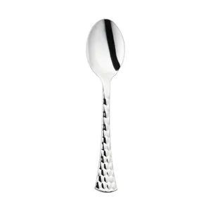 Shiny Silver Glamour Cutlery Disposable Plastic Spoons