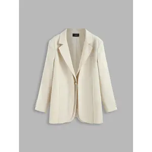 [size 2-26] Dirty Chai Oversized Cream Blazer