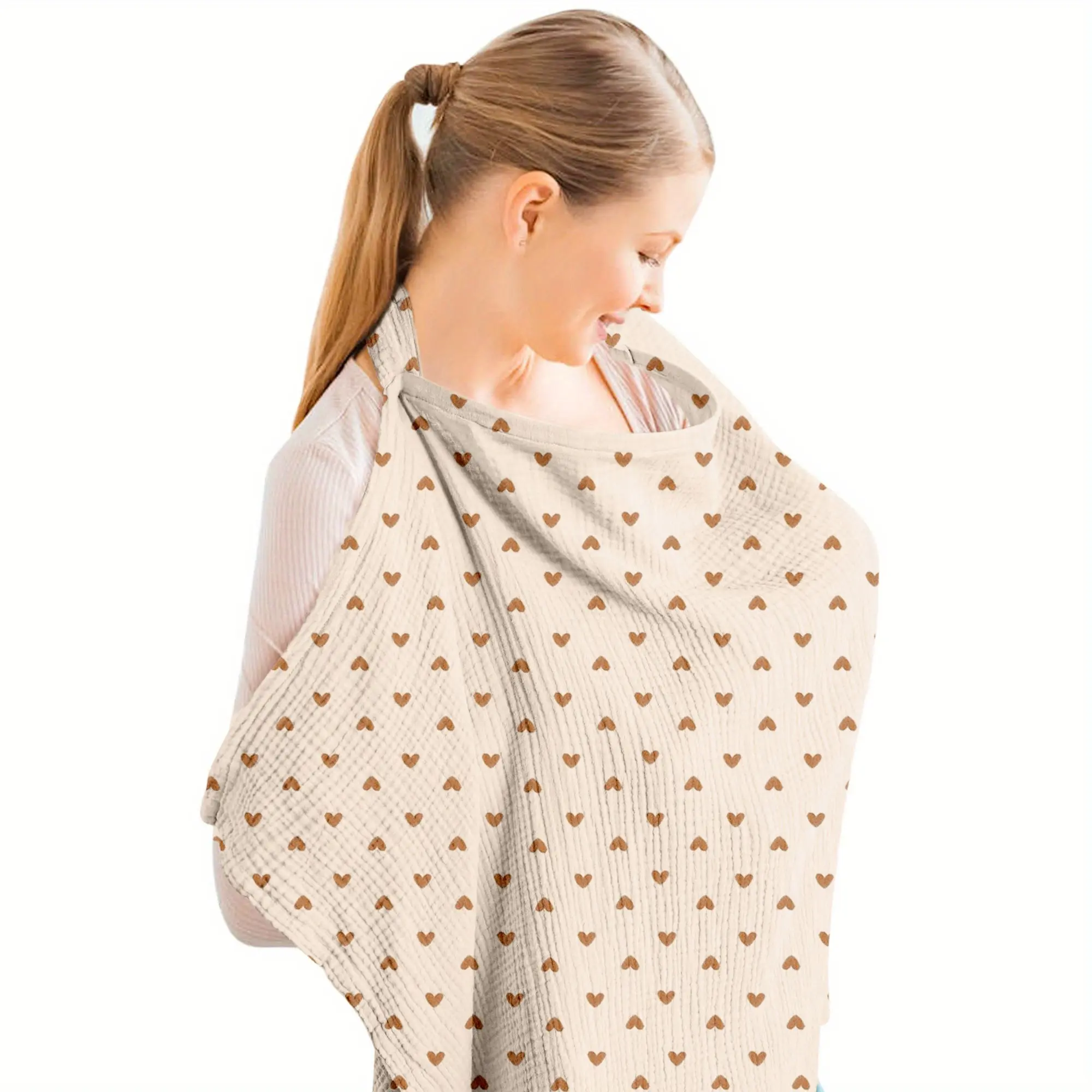 Cartoon Print Nursing Cover, Multifunctional Baby Feeding Cover, Breathable Nursing Apron for Car Seat, Stroller, Shopping Cart, Nursing Accessories