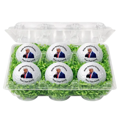 Funny Trump Golf Balls – 6 Pack | Make America Greater Than That Swing | Gag Gift for Dad, Father’s Day Golf Gift