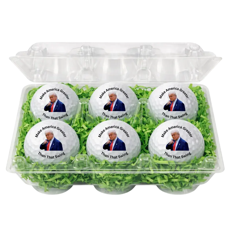 Funny Trump Golf Balls – 6 Pack | Make America Greater Than That Swing | Gag Gift for Dad, Father’s Day Golf Gift