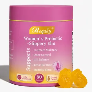 Her Juicy Feminine Probiotics Gummies- All in One Solution with Slippery Elm and Prebiotics&Lactobacillus Probiotic Blend for Women’s pH Balance and Dryness - Hawaiian Pineapple Gummies 60 Count probiotics women