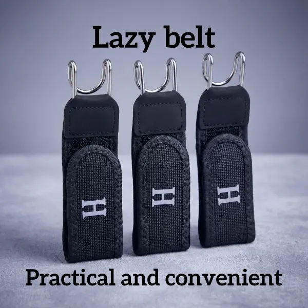 Lazy Belt Hook and Loop Elastic Unisex Waist Buckle - Adjustable Hook for Men and Women, Comfortable Fit, Versatile Design, Customizable Fit