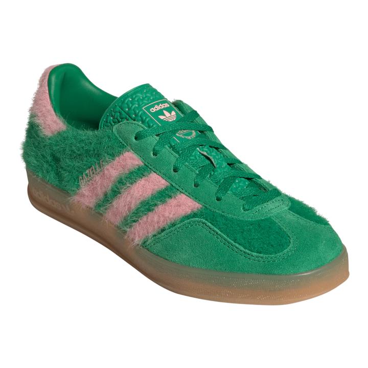 adidas Gazelle Indoor Green Glow Pink Furry Pack JP8342 Women's Sneaker
