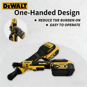 Dewalt DCF512 20V MAX Brushless 1/2-Inch Long Neck Ratchet Wrench, Fastening and Loosening for Automotive and Mechanical Work, Extended Reach Tool with LED Light