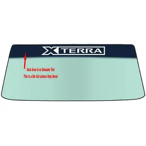 Fits A NISSAN XTERRA Vehicle Custom Windshield Banner Graphic Die Cut Decal - Vinyl Application Tool Included