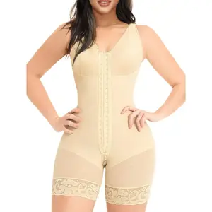 Women's Full-Body Shapewear High Compression Tummy Control Butt Lifting Zippered Crotch Seamless Corset Style Post-Operative Recovery Everyday Wear