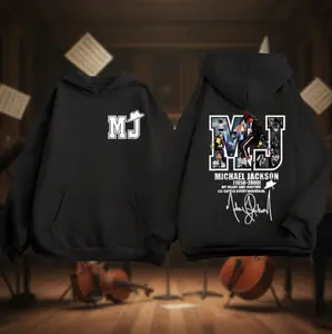 2025 Autumn/winter Limited Edition Michael Jackson Men's Cotton Hoodie, y2k clothing men, Hip-hop Music Shirt, Vintage Graphic Rap hoodie, King Of Pop Shirt, Unisex Cotton T-shirt, Graphic Sweatshirt, Streetwear