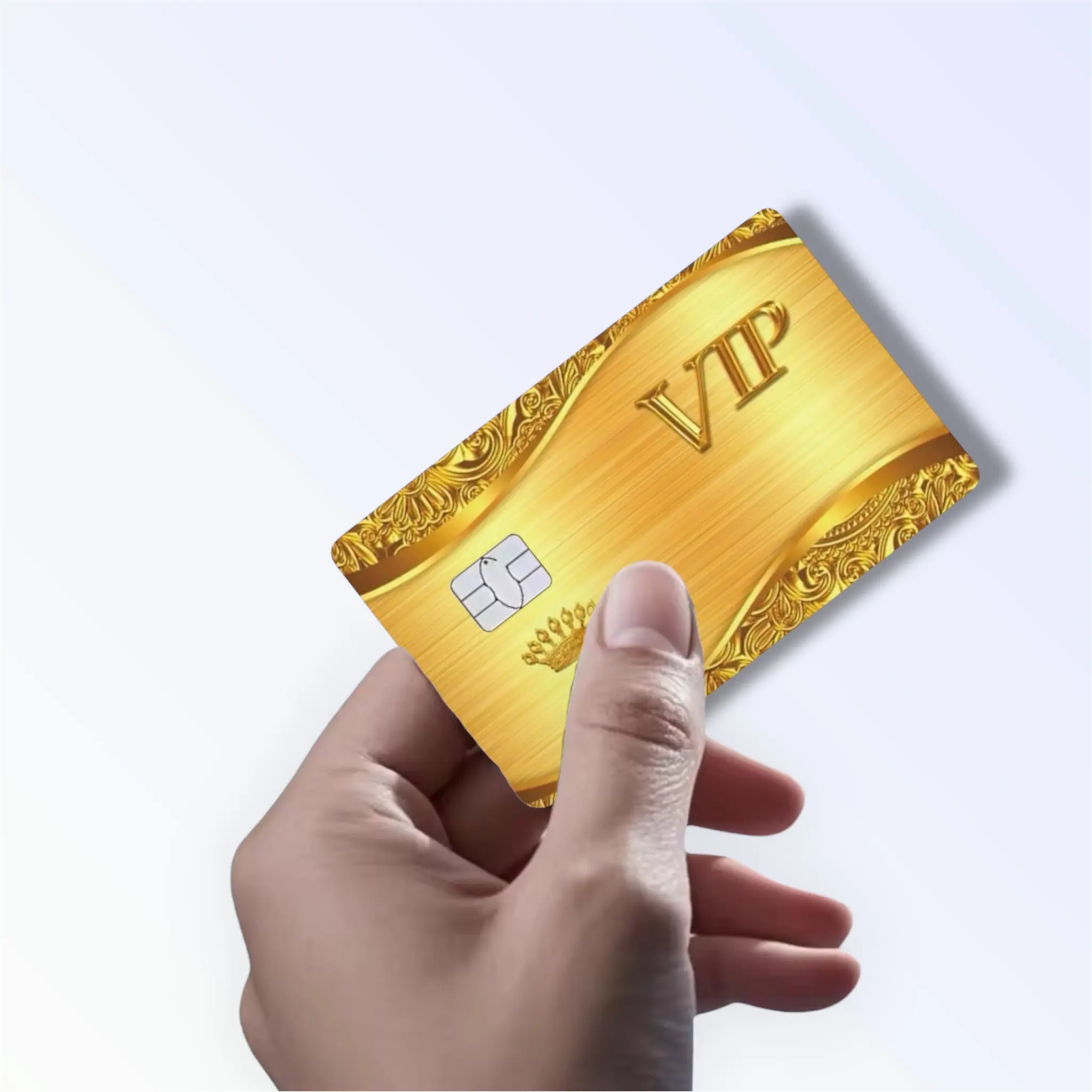 VIP Gold Card Holographic Credit Card Sticker Matte Waterproof Vinyl Debit Skin Decal Cover Easy To Apply Personalize