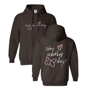 Stay Another Day Better Together Collection Unisex Mental Health Awareness Hoodie Long Sleeves Crewneck Premium Comfort Everyday Wear