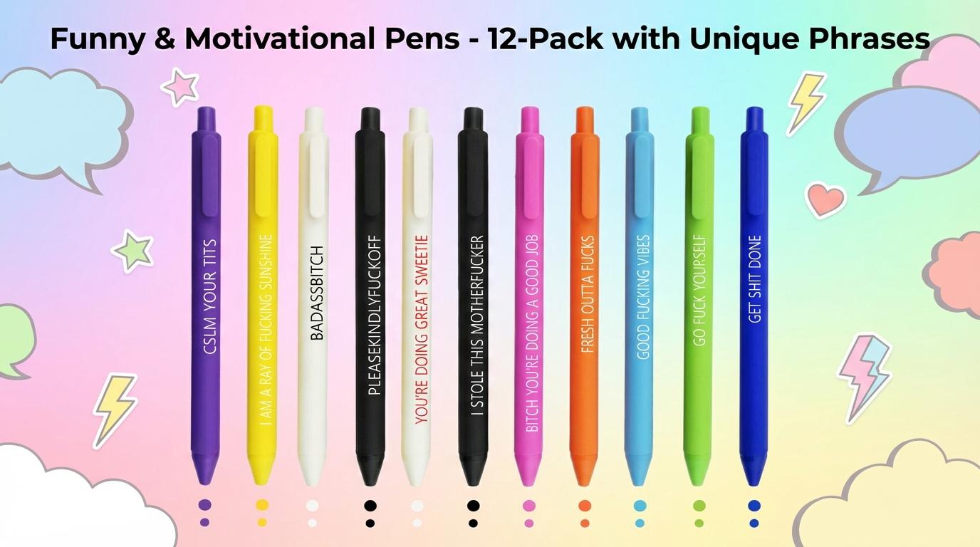 23-in-1 Fidget Pen Set: 19 pens + 1  gradient decompression pen bag + pen clips, Fun Creative Gift for Home Office School Business.students, teachers, nurses and artists, magical pen, gift for kid, husband, friend, colleague, wife