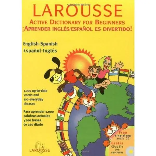 USED Book - Larousse Active Dictionary for Beginners: English-Spanish/Spanish-English (English and Spanish Edition) by Maria E. Buria (Hardcover) - spanish