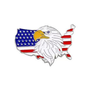 USA Flag & Eagle Enamel Pin