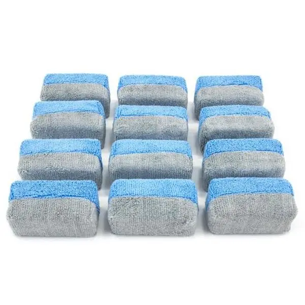 Autofiber Mini Microfiber Coating Applicator Sponge with Plastic Barrier
