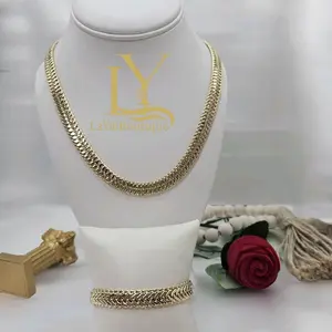 LaYaiBoutique #2344 necklace and bracelet set, 14k gold plated, High Quality