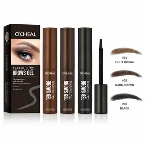Peel Off Tattoo Eyebrow Gel 3 Colors Water Resistant Smudge Resistant 24H Wear Rich Pigment Smooth Texture Easy Apply for Natural Defined Brows Easy Peel Off Beginner Friendly Cruelty Free