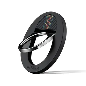 PITAKA Phone Ring Holder Magnetic Phone Grip Compatible with MagSafe Ring for iPhone 15/14/13/12 [MagEZ Grip, Black, Overture, Rhapsody, Sunset, Moonrise Accessories