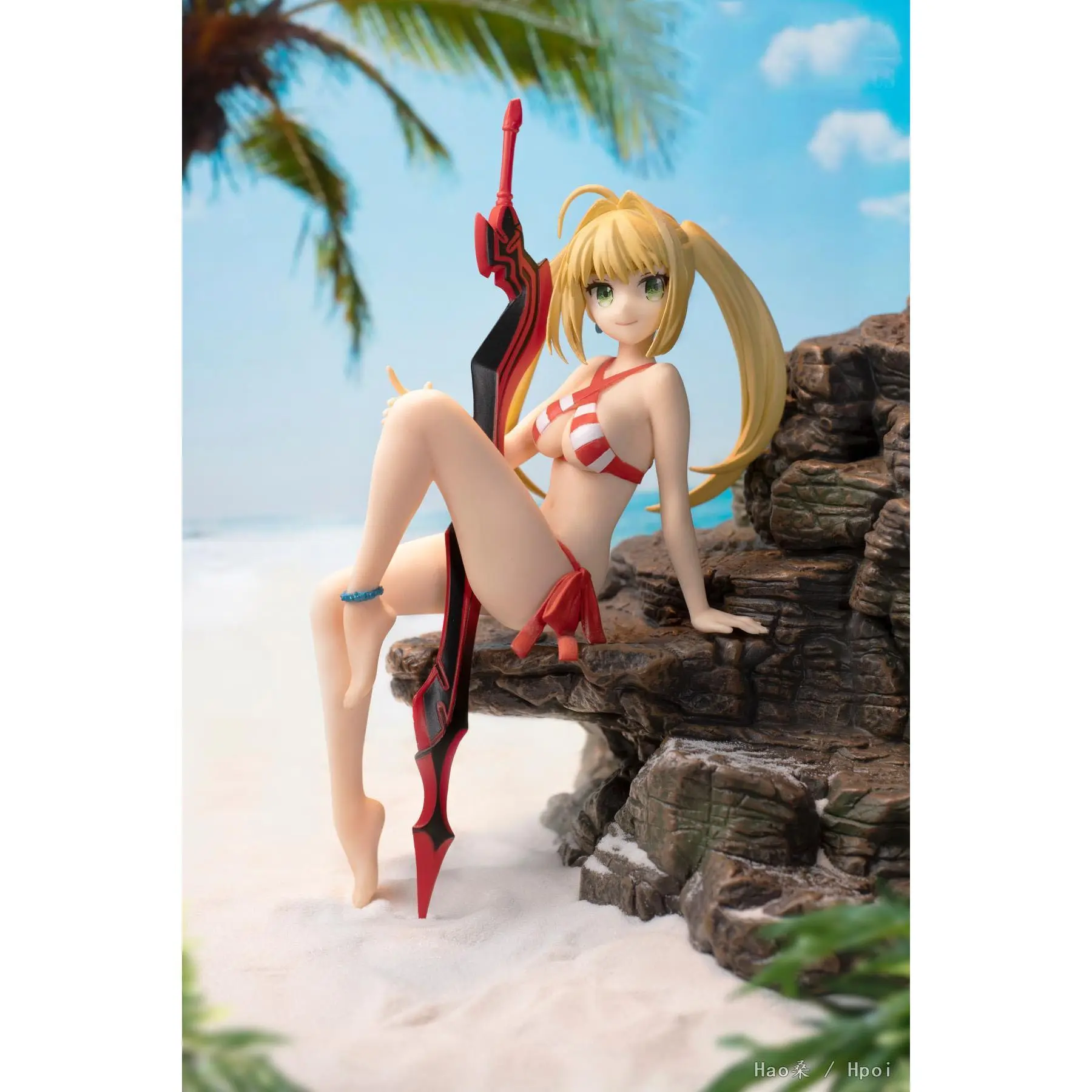 14cm Fate Grand Order Nero Claudius PVC Noodle Stopper Figure, Moistureproof Desk Buddy, Fate Charm, Cute Model Toy for Collection & Decoration Gifts, Anime Desk Buddy