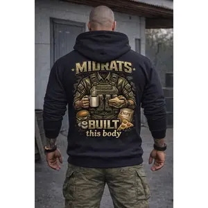 Midrats Built This Body Hoodie | Navy Veteran Hoodie | Military Humor Sweatshirt | Funny Sailor Hoodie | Mess Deck Life Pullover