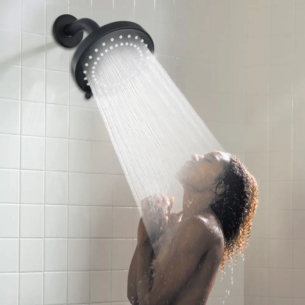 High Pressure Pressurized Shower Head with 5 Spray Modes, Easy Installation No Tools Required, Modern Bathroom Upgrade, Pressure Boosted Shower, Rain Shower Head, Shower Heads High Pressure Showerheads, Powerful Shower Heads High Pressure