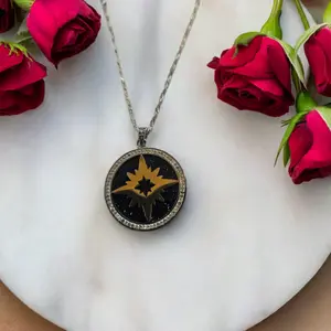 BRILLIANT CELESTIAL STARBURST PENDANT AND CHAIN shapeable  necklaces