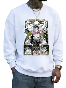 🔥 Get yours now! Demon Slayer Gyomei Himejima printed pullover hoodie | Trendy anime printed crewneck sweatshirt, perfect for spring and autumn.