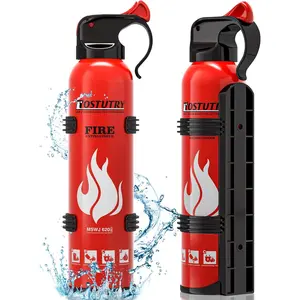 Upgraded 8-IN-1 Small Portable Fire Extinguisher 2 Pack for Home Vehicle Kitchen Boat, with Mount for Class A B C K Fire, Non-Toxic Prevent Re-Ignition Easy Clean