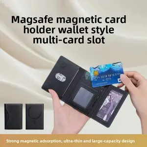 The new multi-functional magnetic card case - Magsafe phone case - document storage bag - magnetic card holder - card case - can be attached to the back of the phone case.