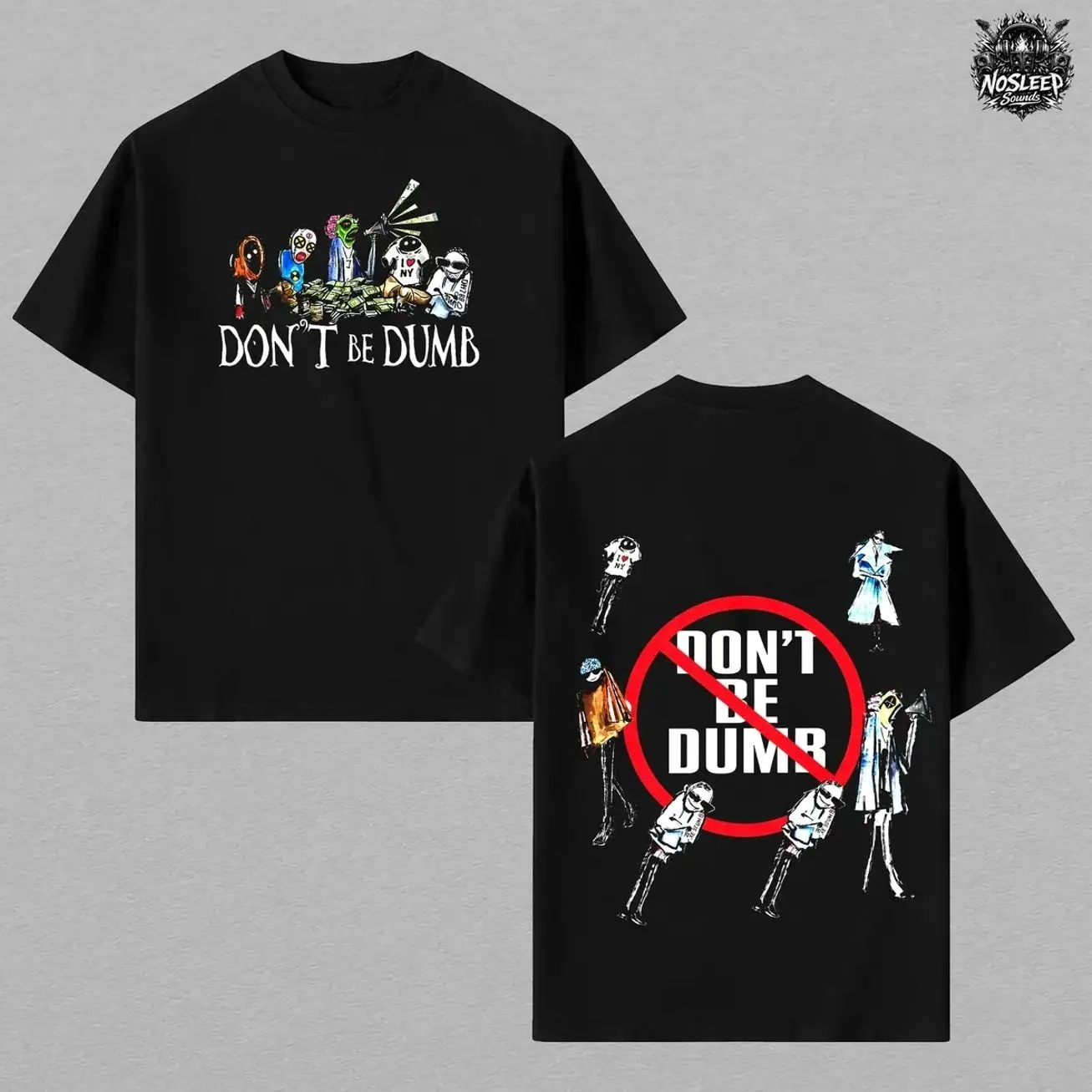 ASAP Don't Be Dumb World Tour Don't Be Dumb Cartoon Characters Album Oversized Cotton  T-Shirt, The Mob T-Shirt , Vintage Music Merch T-Shirt, Retro 90s Rap Style, New Album Gift For Fans Z24