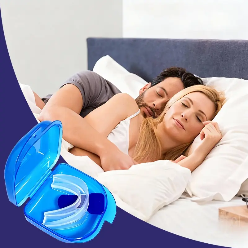 Anti-snoring device, anti-snoring, physical anti-snoring device, anti-molar silicone double-sided mouth guard