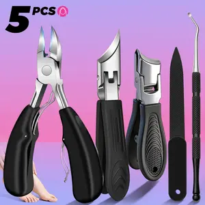 5pcs Professional Manicure Nail Care Kit, Stainless Steel Tools,  Durable, Ideal for Ingrown Nails, Home Use, Multi-Scene Nail Care