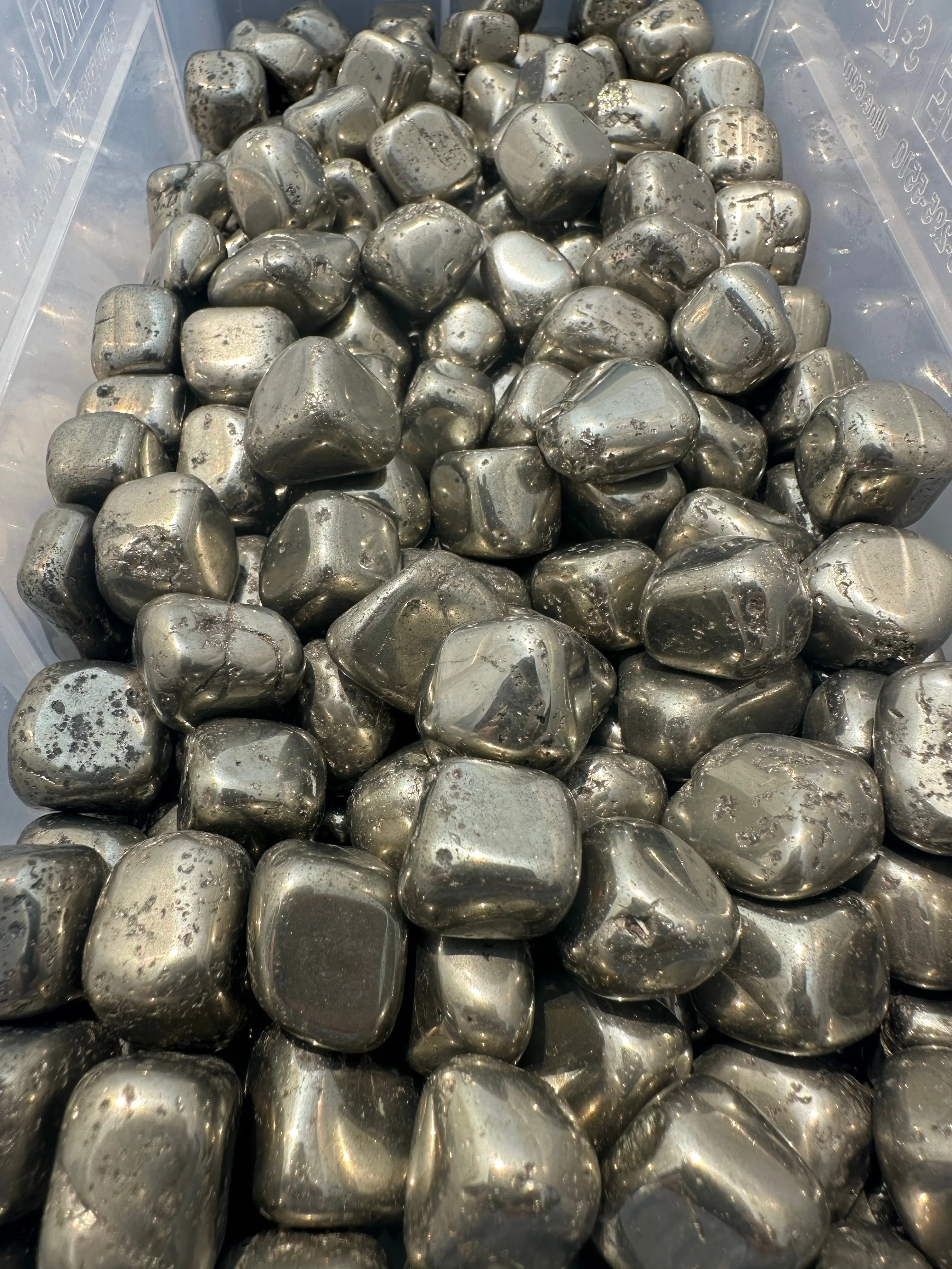 Pyrite Tumbled Stone - Polished Natural Pyrite Crystal from Spain