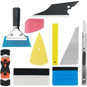 18PCS Multi-Function Car Window Tint Kit Includes Scraper Felt Scraper Mini Vinyl Scrapers and Cutting Knife with Blade Professional Tint Kits for Cars