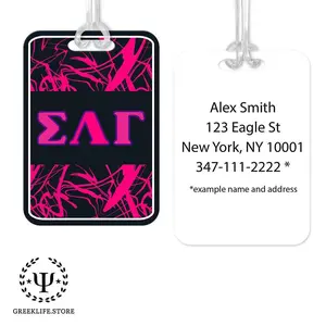 Sigma Lambda Gamma Luggage Bag Tag (Rectangular)