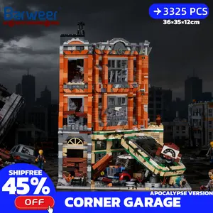 [BARWEER](SHIP FREE) Corner Garage Apocalypse Version With Original Box 3325pcs 36*35*12cm
