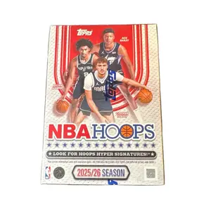 2025-26 Topps NBA Hoops Blaster Pack - Single Pack - 8 Cards per pack - Look for Autograph and Redemption inserts