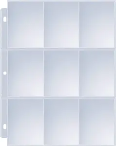 36 Pack 9 Pocket Page Protectors,Card Sleeves for 3 Ring Binder, Baseball Cards Holder, Protective Pages Sheets for Binders Album, Fit for YuGiOh, MTG, Game, Business & Sports Cards