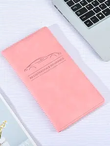 2026 New Car Insurance Document Organizer Bag, Multifunctional PU Leather Car Document Holder, Convenient Vehicle Document Strap, Travel Document Holder, Unisex