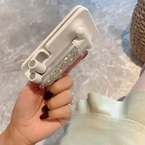Shiny Rhinestone Phone Stand, Live Streaming Tablet Holder, Universal Foldable Design, Portable Essential, Holiday Gift