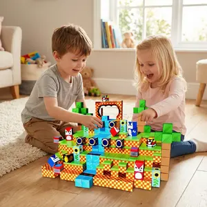 Magnetic Adventure Building Blocks 100PCS STEM Learning Toys for Kids Ages 3-8 Creative Brain Development Educational Gift Easter Basket Stuffers Fillers Holiday Construction Model Set Fun Engineering Activity  alix puzzle board