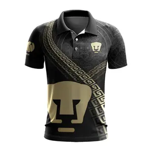 LIGA MX Pumas UNAM Special Black And Gold Design Polo