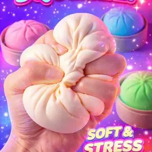 1 piece of baozi squeeze toy made of soft material, taba squeeze toy with interesting design, cute decoration, smooth touch, realistic design slow rebound texture perfect birthday and Christmas gift, cute room decoration birthday gift for girls and childr