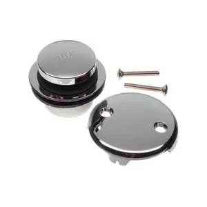 212 MAIN Touch-Toe Bath Drain Trim Kit, All-Metal Bathroom Fixtures with Chrome Finish, Includes Parts (Model 9D00088981) for Boating Water Sports
