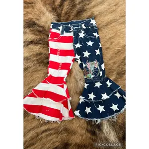 Distressed Patriotic Bell Bottoms