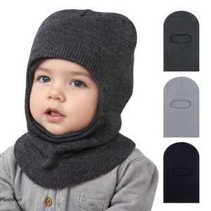 -Pack Youngsters' Balaclava Hat & Neck Warmer 2-in-1 - Striped Knit Winter Beanie with Stretch Fit, Lightweight Warmth for Outdoor Play & New Year's Celebrations, Machine Washable, Multi-Color Options