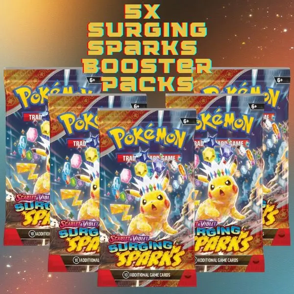 Pokemon: Surging Sparks (5x) Booster Packs - TikTok Shop Pokemon: Surging Sparks (5x) Booster Packs - TikTok Shop
