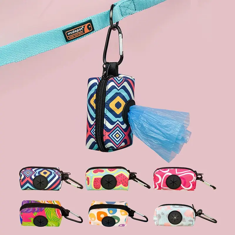 1pcs/2pcs portable pet poop bag fits all types of dog leashes, no waste bag and leash, a must-have cleaning tool for pet owners