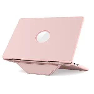 High-end leather notebook computer case Macbook Pro 14-inch 2024-2021 A3112 A3185 A3401 A2918 2992 2779 M4-M1, magnetic folding stand protective cover 13.6 Shell 15Air Back Cover 16PRO Computer Drop Protection Case A2681 A3240 A3241 A3114 A2485 A3186