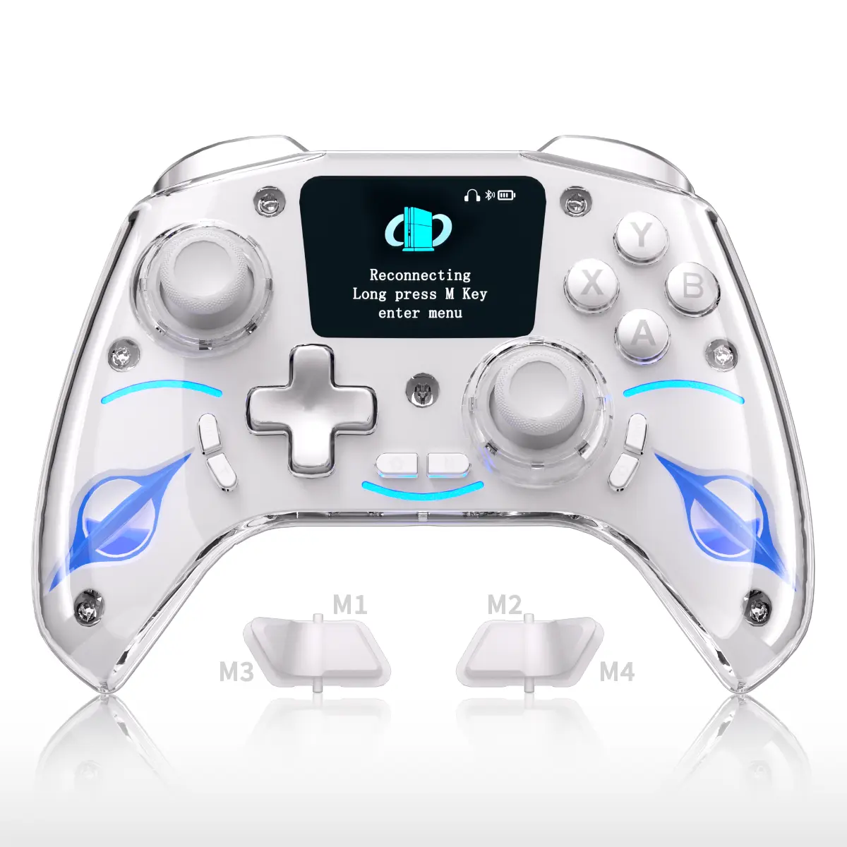 Compatible with PC/Switch/PS4/Phone,Wireless Smart Display Controller with Hall Effect Joysticks, Dual SwitchTriggers & Macro Programming, OLED Screen,Turbo, RGB Backlight, 3.5mm Audio,Rechargeable,back to school,back to school haul