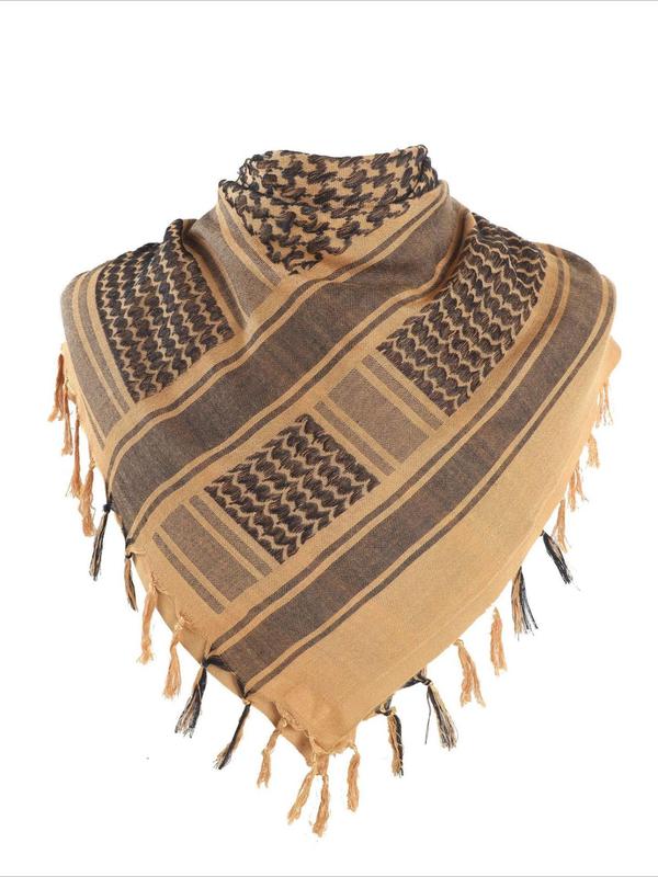 Tactical Hunting Scarf, Neck Scarf, Arab Wrap with Tassel, Tactical Desert Scarf, Fashion Accessories for Men & Women